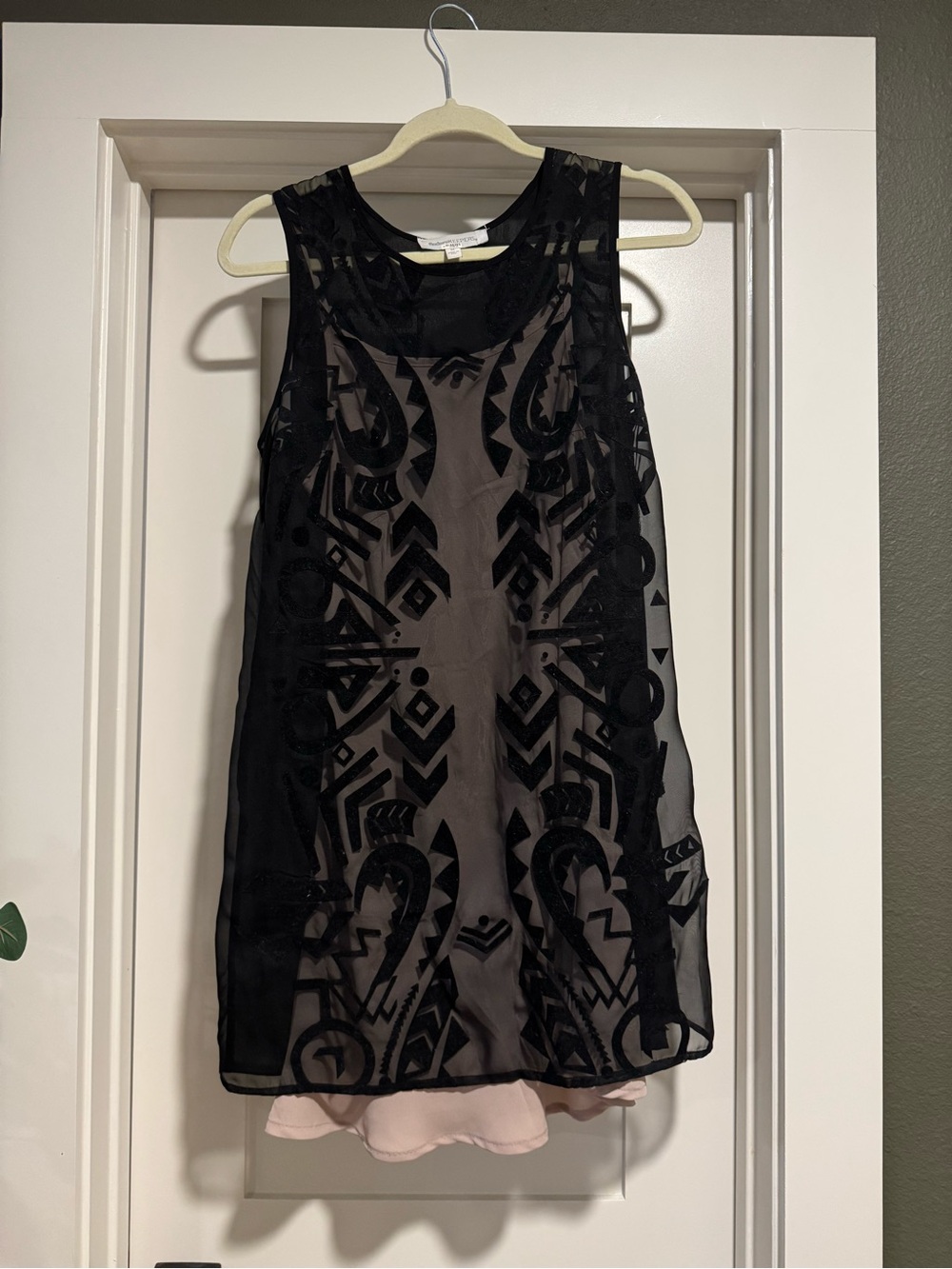 Finders Keepers Black Mesh Overlay Dress